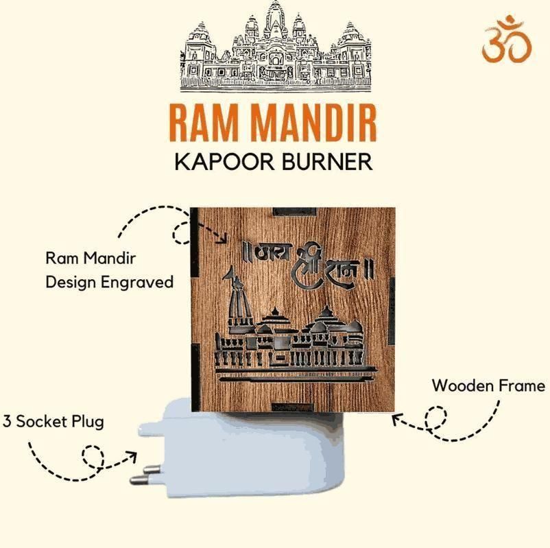 3-in-1 Ayodhya Ram Mandir Aroma Burner & Night lamp